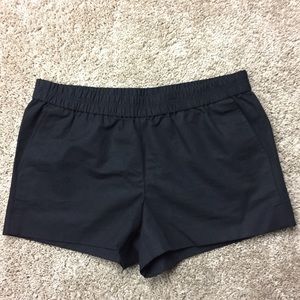 J.Crew Black Faille Pull-On Shorts M